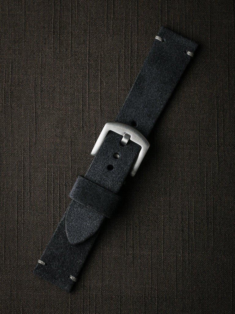 "Lannister" Dark Navy Blue Suede Watch Strap