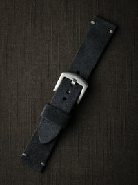 "Lannister" Dark Navy Blue Suede Watch Strap