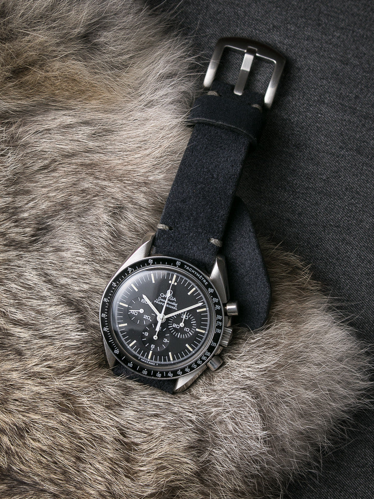 "Lannister" Dark Navy Blue Suede Watch Strap