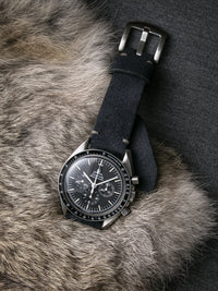 "Lannister" Dark Navy Blue Suede Watch Strap