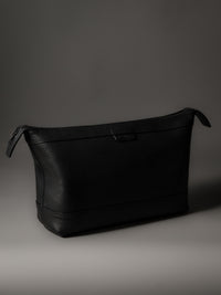 The Ludlow Travel Organizer Bag - Black Leather