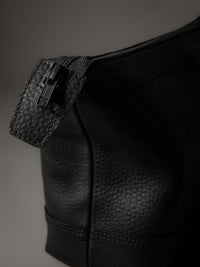 The Ludlow Travel Organizer Bag - Black Leather