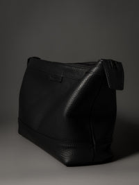 The Ludlow Travel Organizer Bag - Black Leather