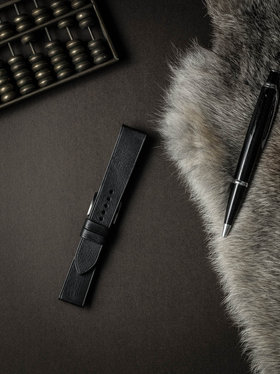 "Luther" Sleek Black Leather Watch Strap