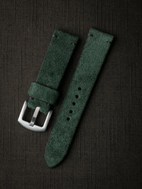 "Malachi" Malachite Green Suede Watch Strap