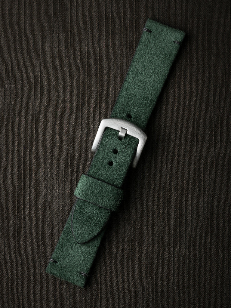 "Malachi" Malachite Green Suede Watch Strap
