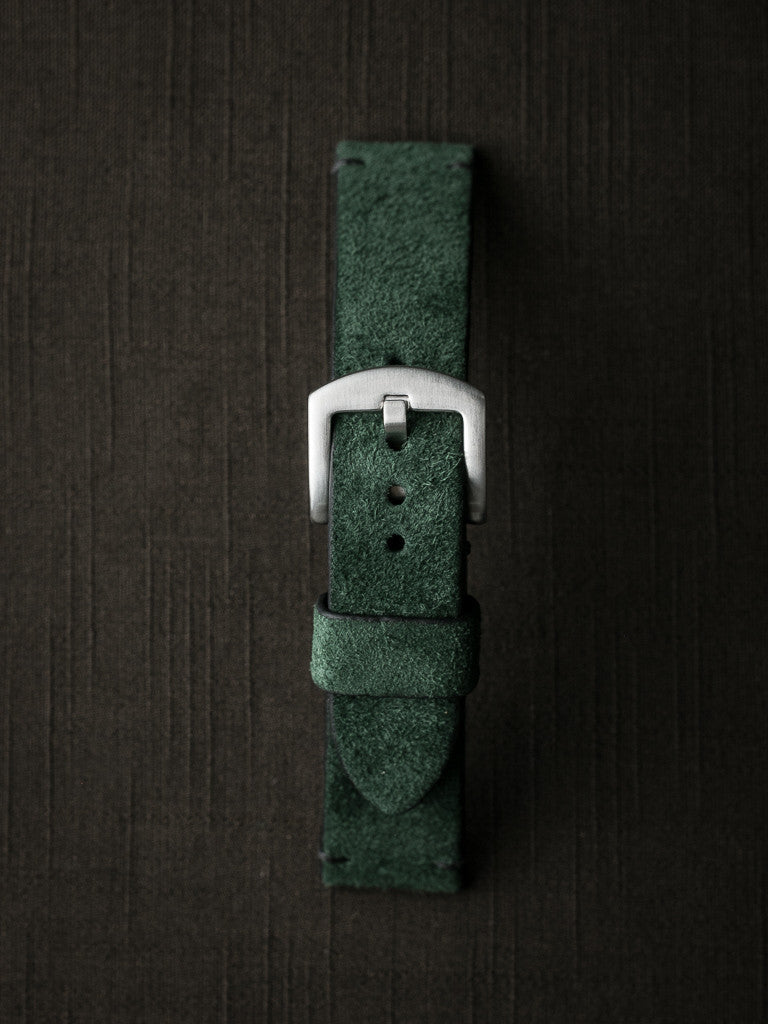 "Malachi" Malachite Green Suede Watch Strap