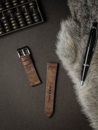 "Manuel" Havana Tan Leather Watch Strap