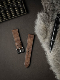 "Manuel" Havana Tan Leather Watch Strap