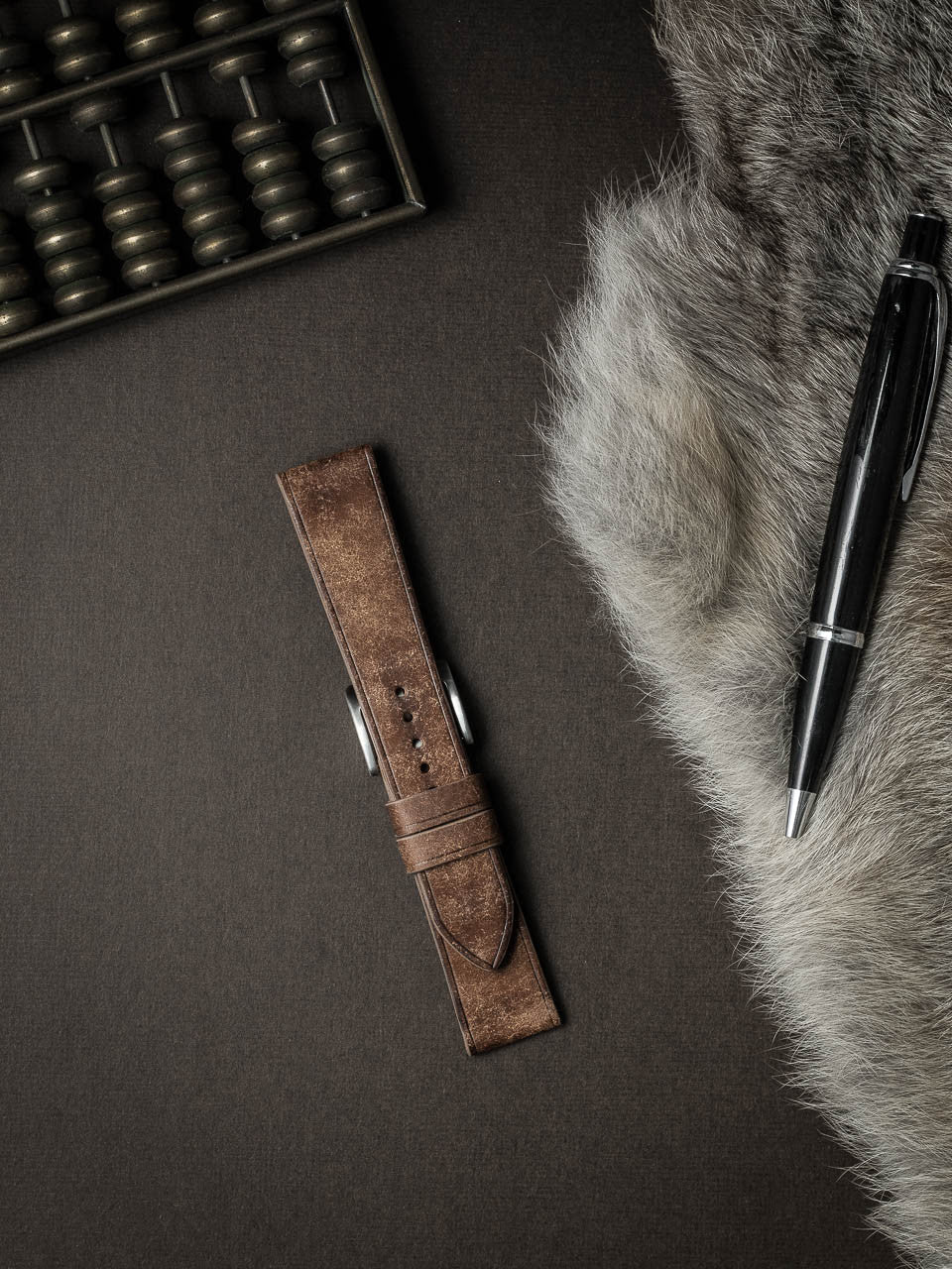 "Manuel" Havana Tan Leather Watch Strap