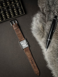 "Manuel" Havana Tan Leather Watch Strap