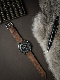 "Manuel" Havana Tan Leather Watch Strap