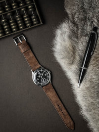"Manuel" Havana Tan Leather Watch Strap