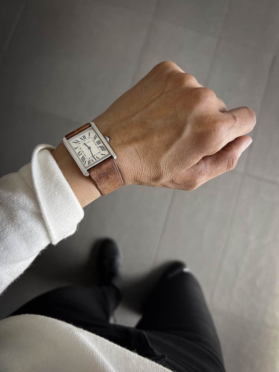 "Manuel" Havana Tan Leather Watch Strap