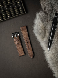 "Manuel" Havana Tan Leather Watch Strap