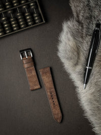 "Manuel" Havana Tan Leather Watch Strap