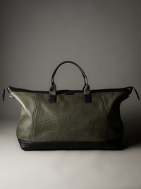 Gramercy Olive Green Leather Weekender Bag