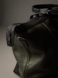 Gramercy Olive Green Leather Weekender Bag