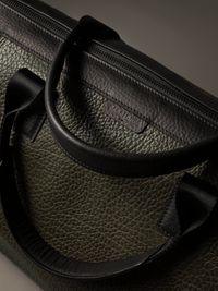Gramercy Olive Green Leather Weekender Bag
