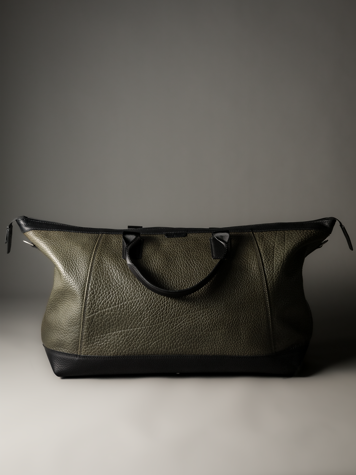 Gramercy Olive Green Leather Weekender Bag