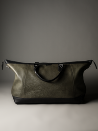 Gramercy Olive Green Leather Weekender Bag