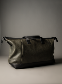 Gramercy Olive Green Leather Weekender Bag