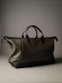 Gramercy Olive Green Leather Weekender Bag