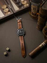 "Oxford" Vintage Bourbon Leather Watch Strap