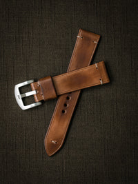 "Oxford" Vintage Bourbon Leather Watch Strap