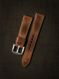 "Oxford" Vintage Bourbon Leather Watch Strap