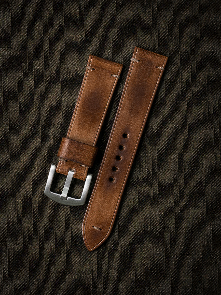 "Oxford" Vintage Bourbon Leather Watch Strap