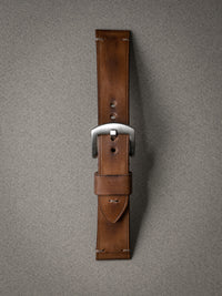 "Oxford" Vintage Bourbon Leather Watch Strap
