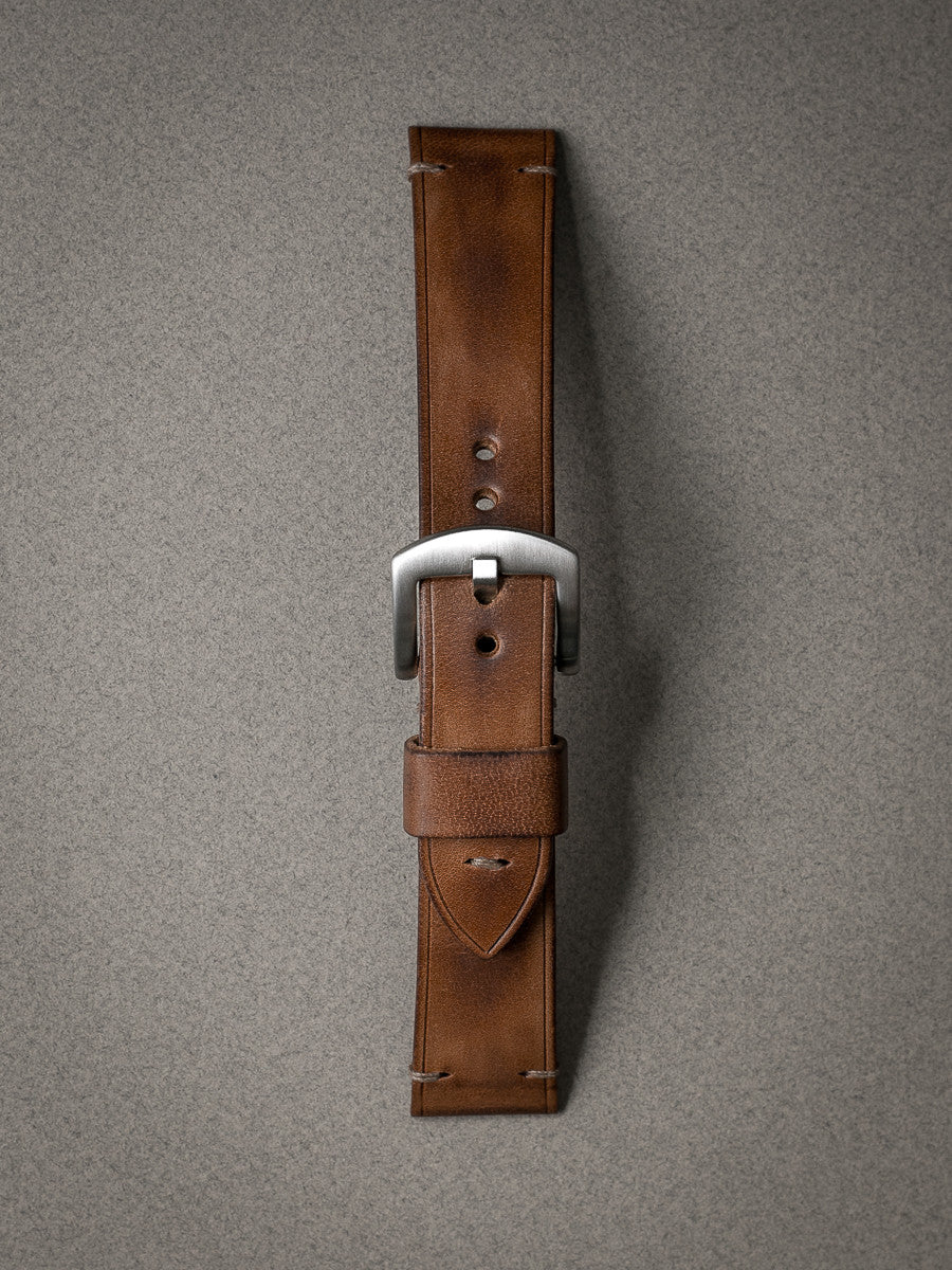 "Oxford" Vintage Bourbon Leather Watch Strap