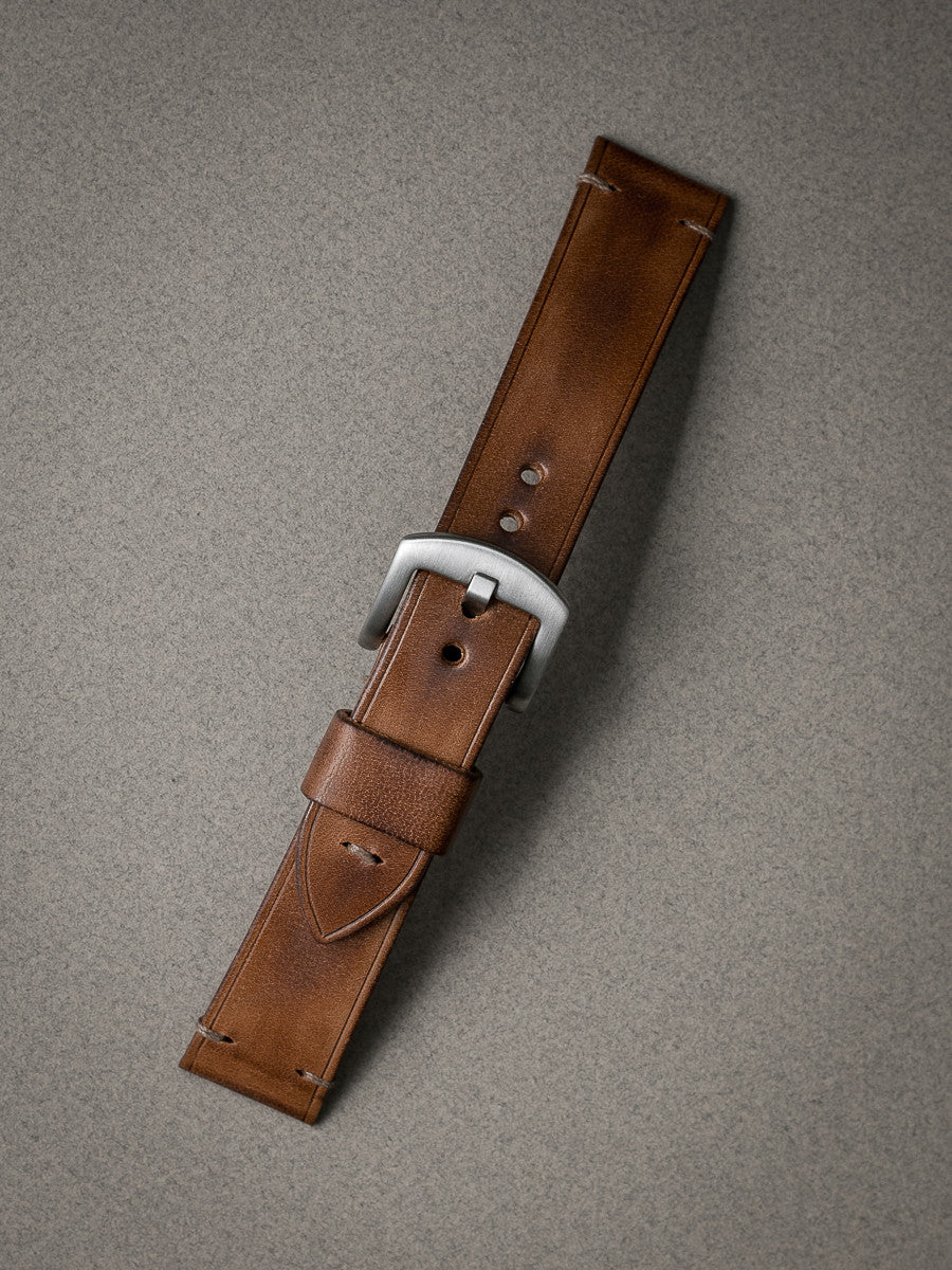 "Oxford" Vintage Bourbon Leather Watch Strap