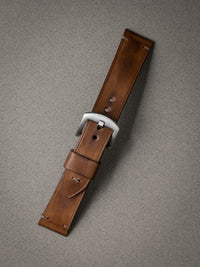 "Oxford" Vintage Bourbon Leather Watch Strap