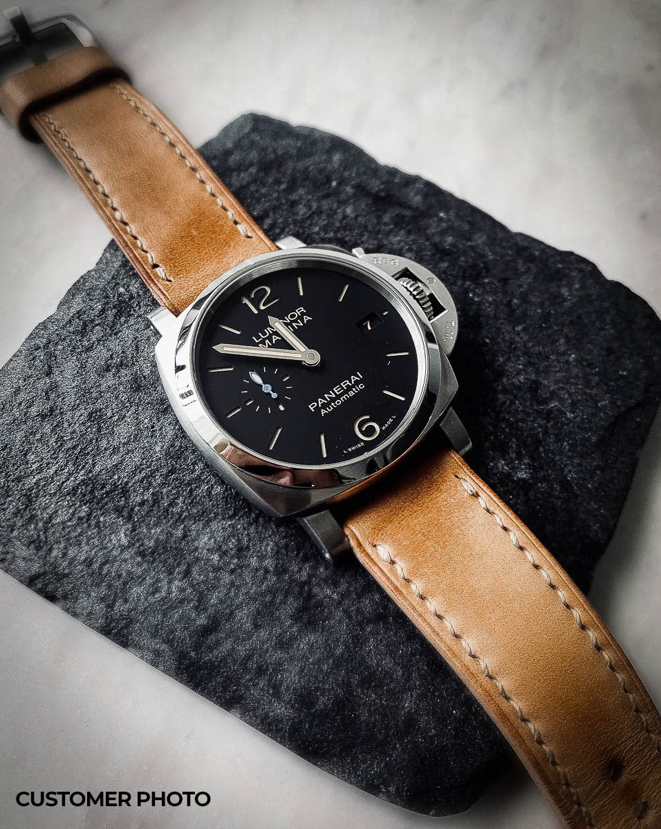 "Axel" Natural Vintage Leather Watch Strap