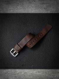 "Parkhill" Brown Single Pass Leather Watch Strap
