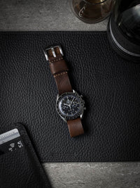 "Parkhill" Brown Single Pass Leather Watch Strap
