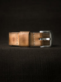 "Quentin" Natural Leather Single Pass Watch Strap