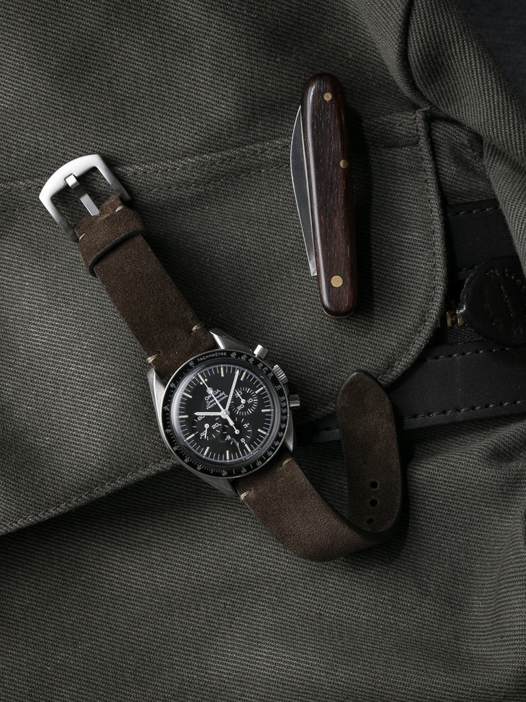 "Remington" Brown Suede Watch Strap