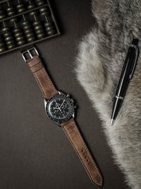 "Riviera" Havana Tan Leather Watch Strap