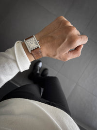 "Riviera" Havana Tan Leather Watch Strap