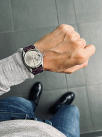 "Rockwell" Royal Purple Leather Watch Strap