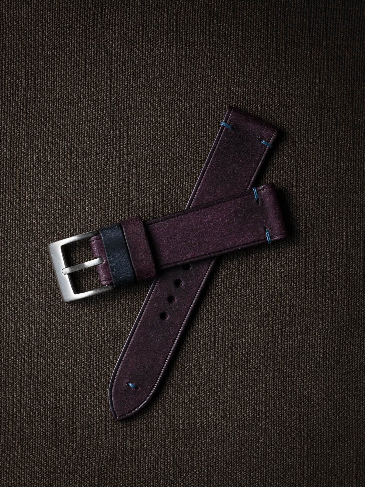 "Rockwell" Royal Purple Leather Watch Strap