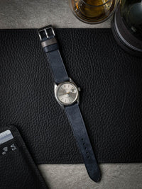 "Rogue" Marine Blue Leather Watch Strap