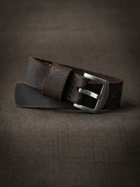 "Salenger" Brown Oil Suede Single Pass Watch Strap