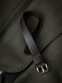 "Salenger" Brown Oil Suede Single Pass Watch Strap