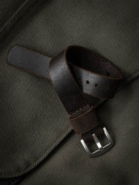 "Salenger" Brown Oil Suede Single Pass Watch Strap