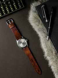 "Santoro" Cognac Saddle Tan Leather Watch Strap