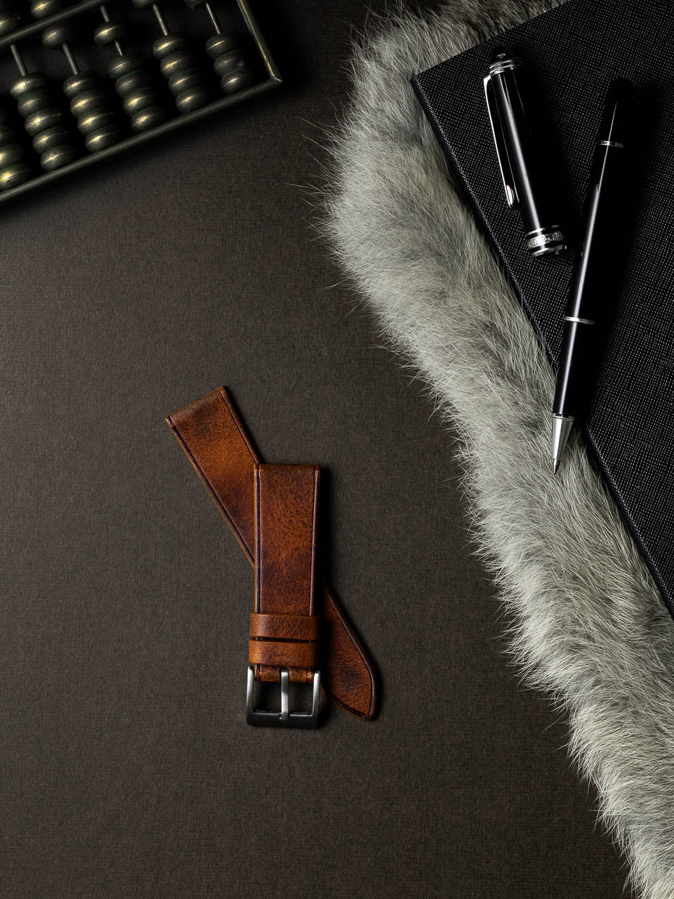 "Santoro" Cognac Saddle Tan Leather Watch Strap